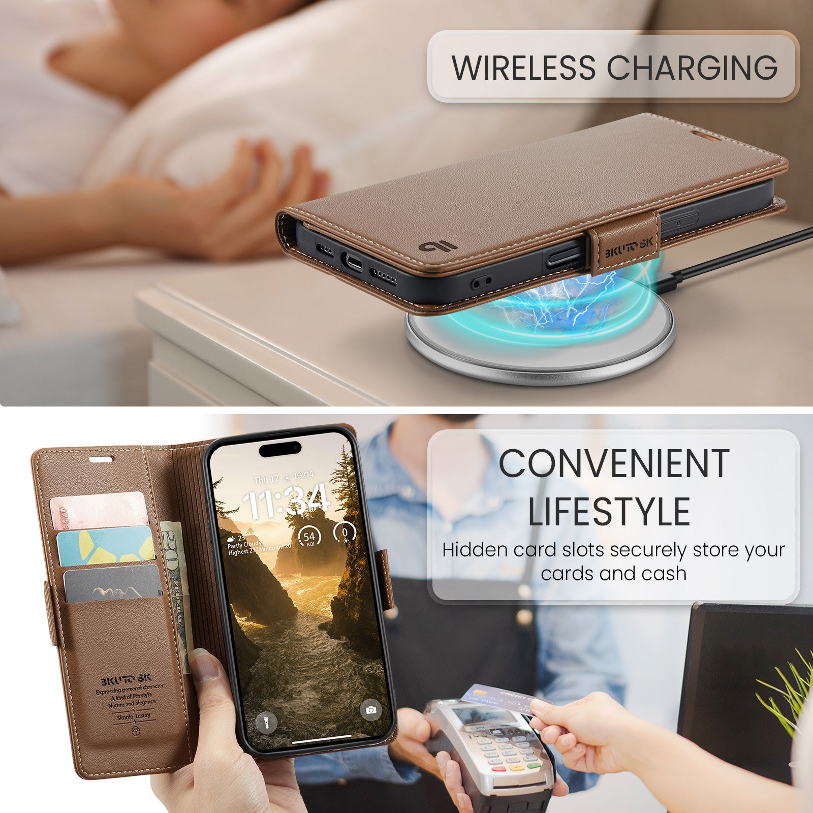 Business Leather Flip Case For iPhone