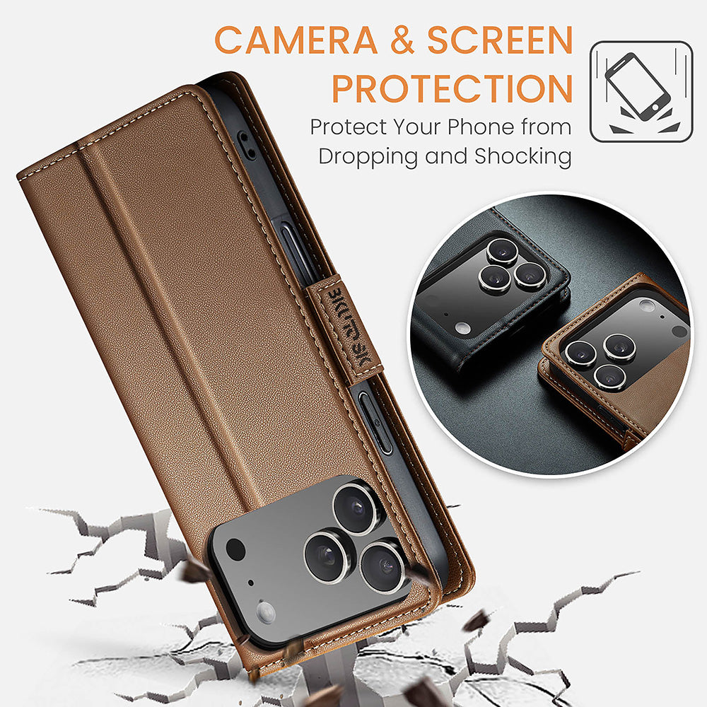 Business Leather Flip Case For iPhone