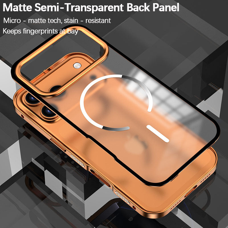 For iPhone Metal Frame Matte Case