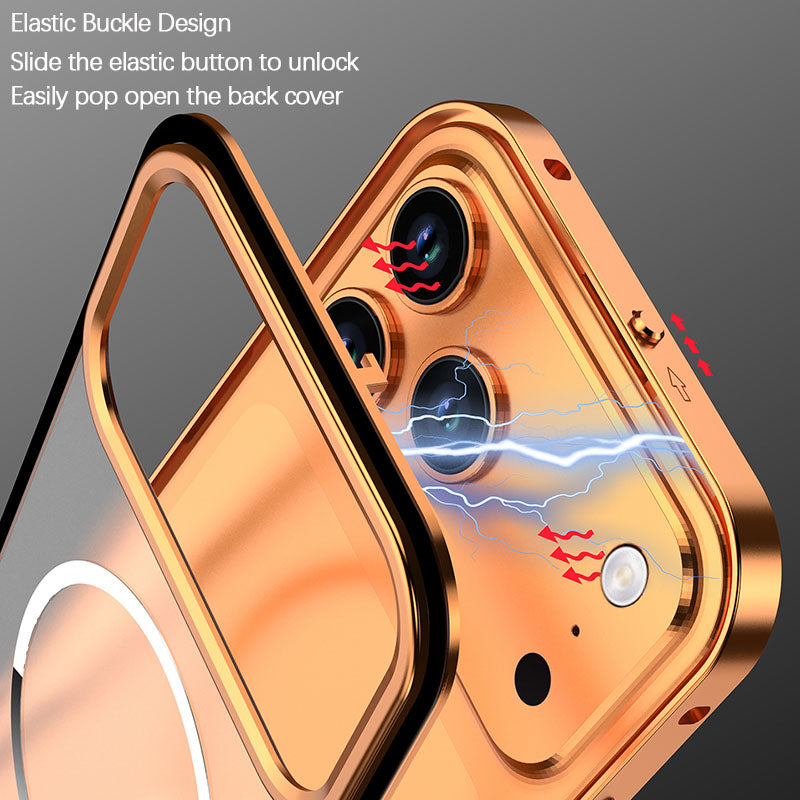 For iPhone Metal Frame Matte Case