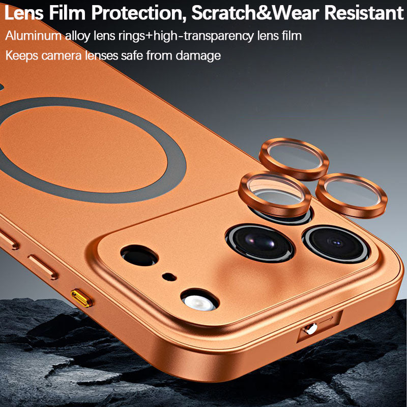 For iPhone Metal Frame Magnetic Case