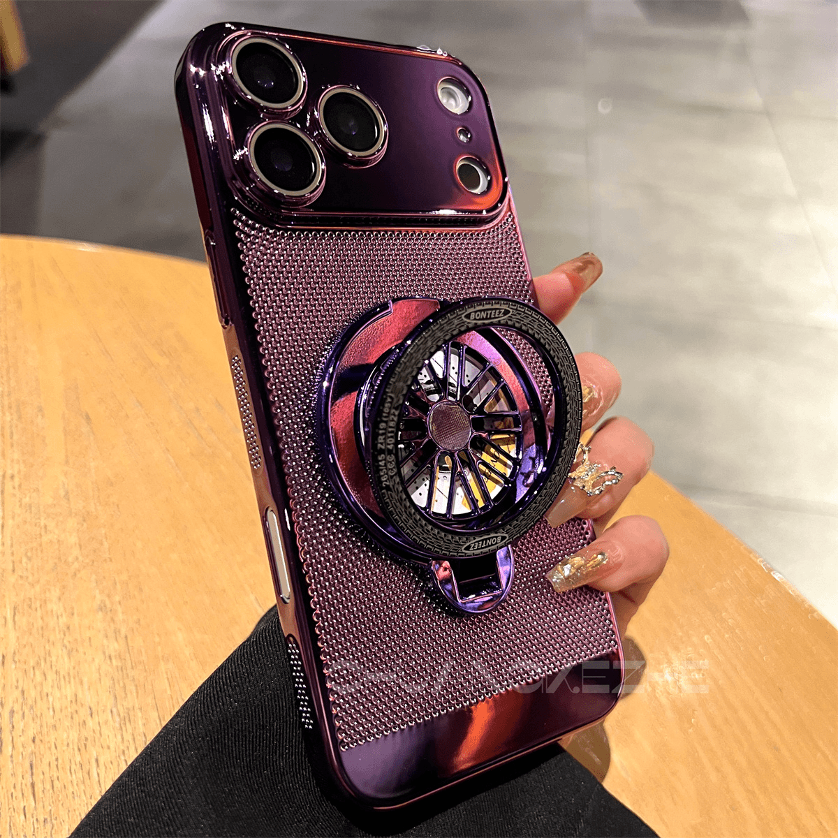 iPhone 17 Series Magnetic Cooling Case | 360° Rotating Stand & Shockproof Protection