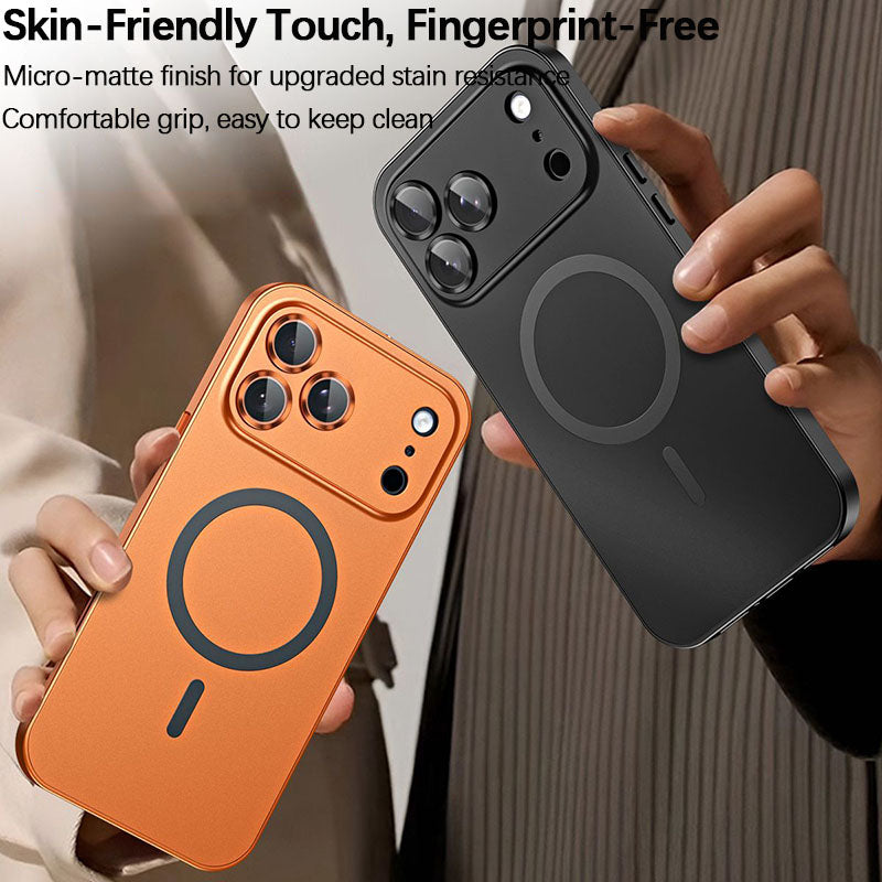For iPhone Metal Frame Magnetic Case