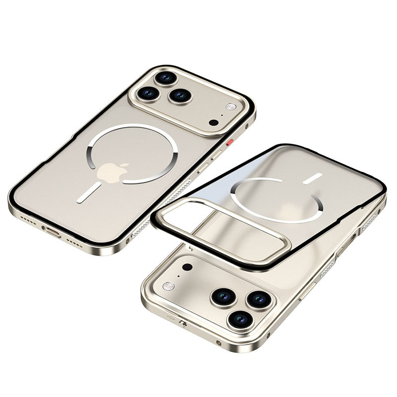 For iPhone Metal Frame Matte Case