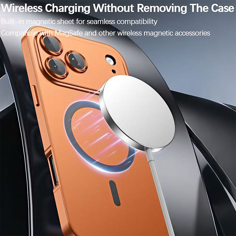 For iPhone Metal Frame Magnetic Case