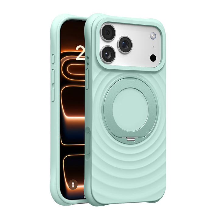 Rotating Bracket Silicone Case with MagSafe